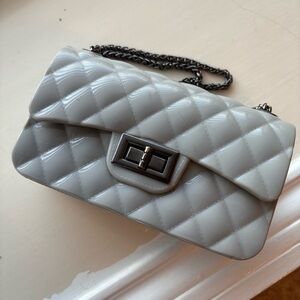 Elegant Gray Quilted Women's Bag